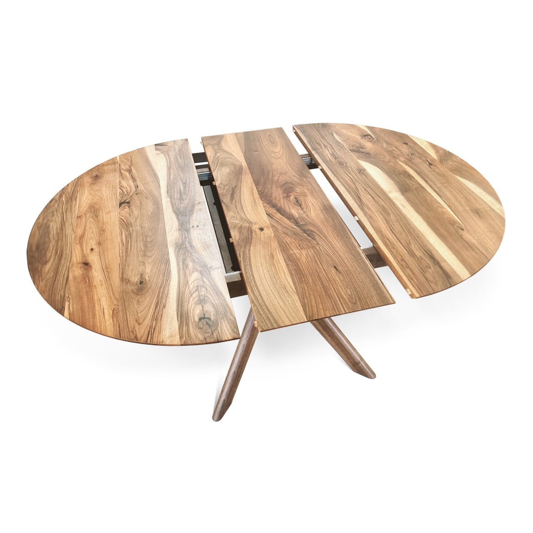 Bibi Extendable Round Walnut Dining Table