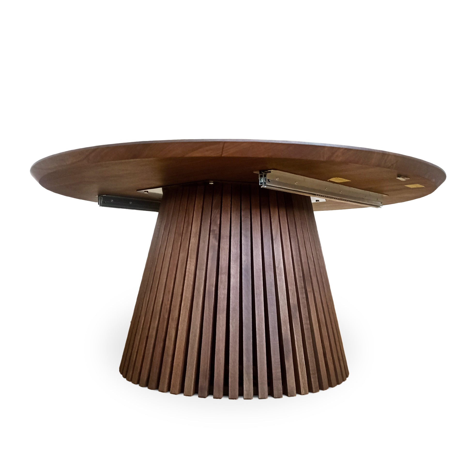 Vivien Extendable Round Dining Table in Chocolate Walnut S10Home