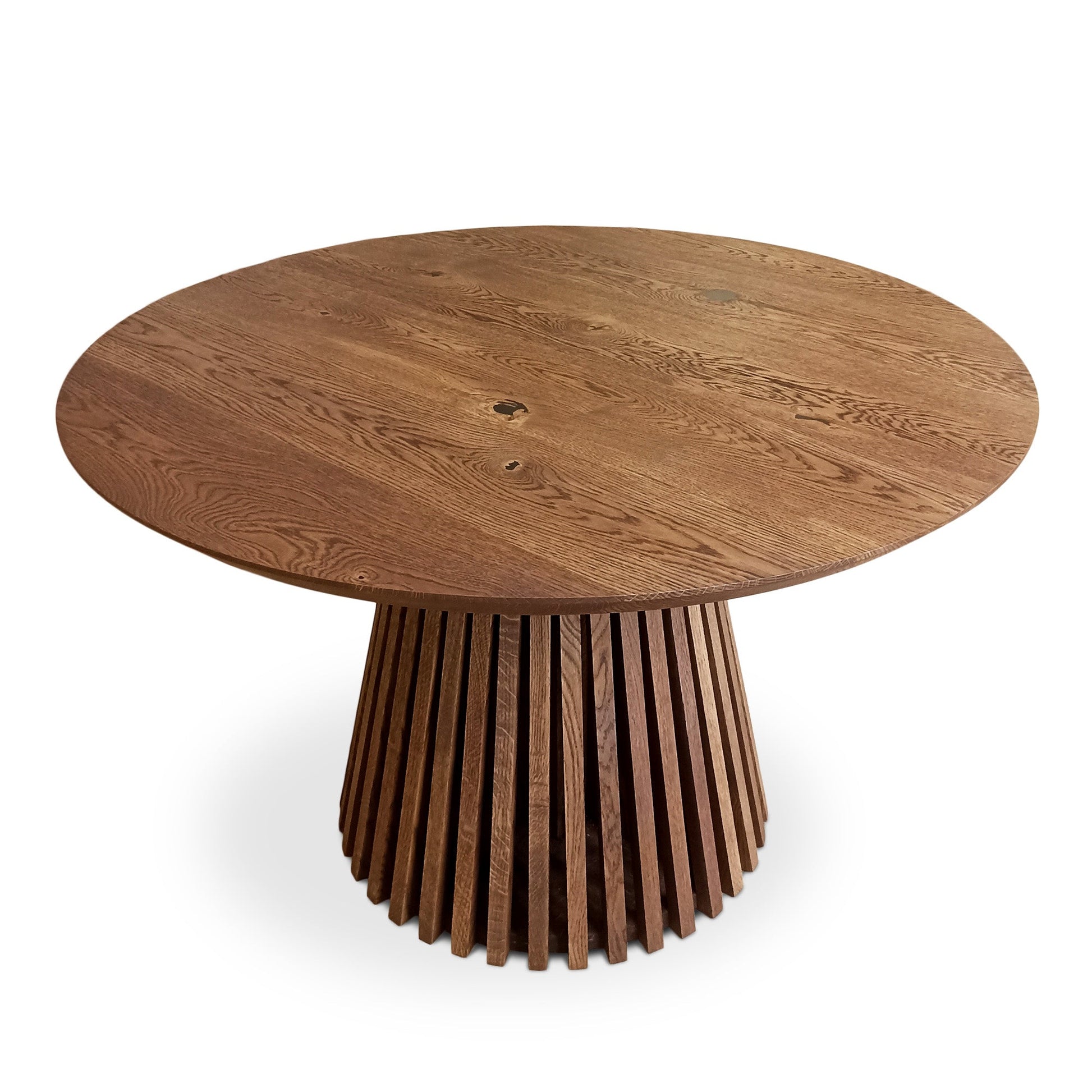 Vivien Extendable Round Dining Table in Chocolate Oak | S10Home