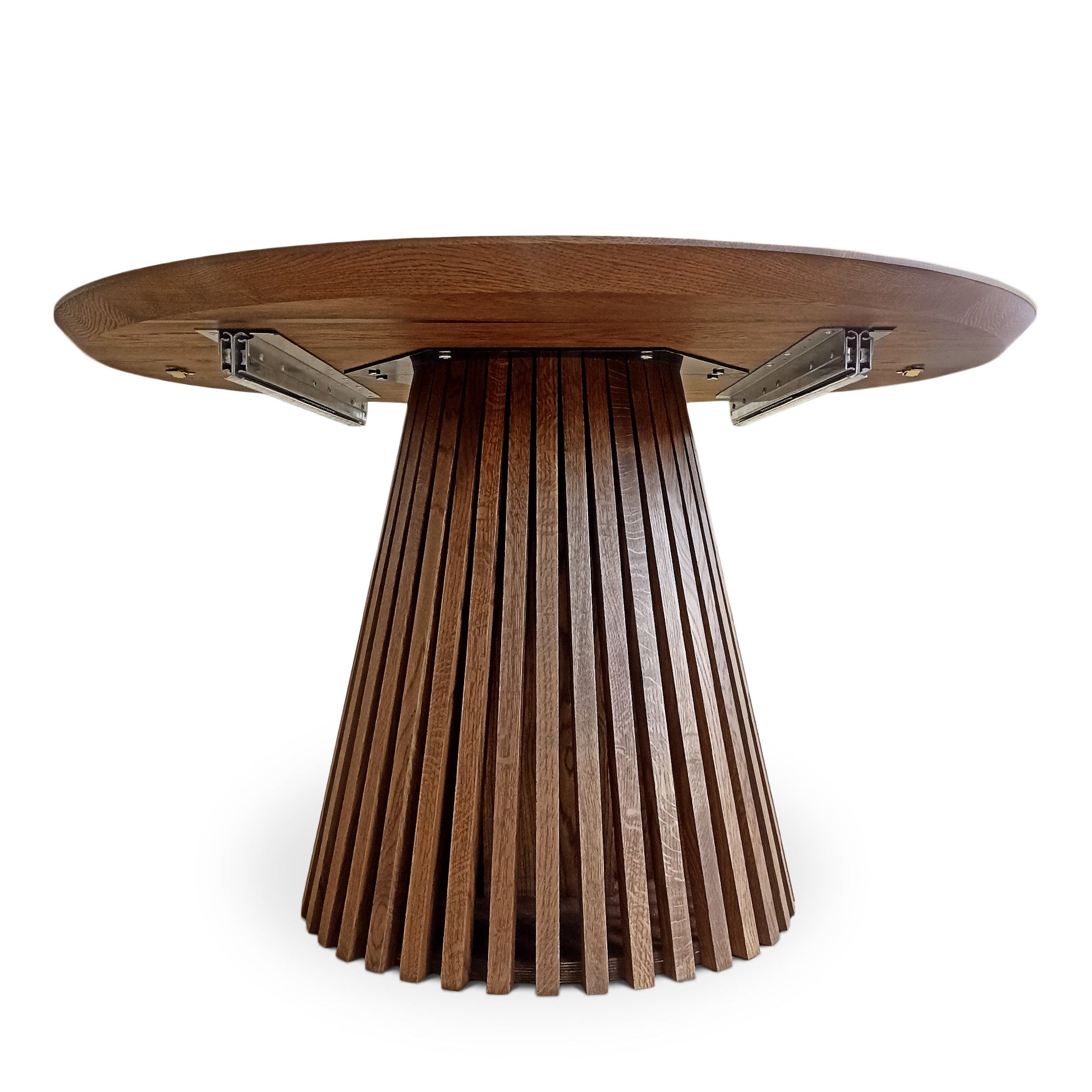Vivien Extendable Round Dining Table in Chocolate Oak | S10Home