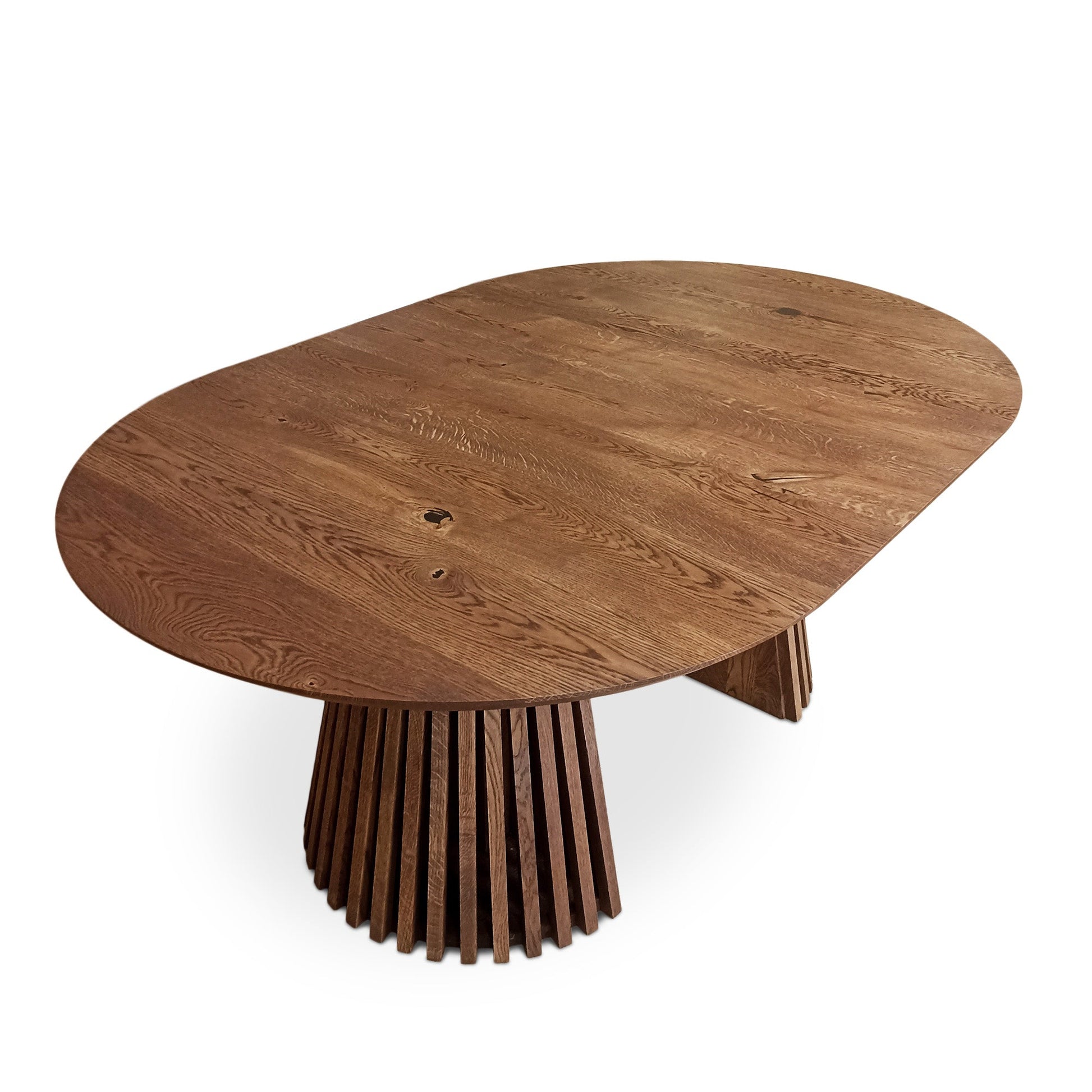 Vivien Extendable Round Dining Table in Chocolate Oak | S10Home
