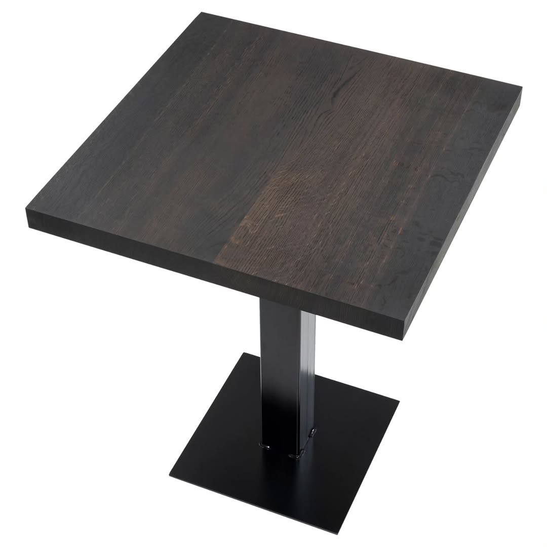 Pedestal Bistro Table in Thermo Oak