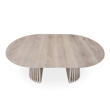 Vivien Extendable Round Dining Table in Cotton Oak