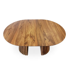 Vivien Extendable Round Dining Table in Darker Walnut | S10Home
