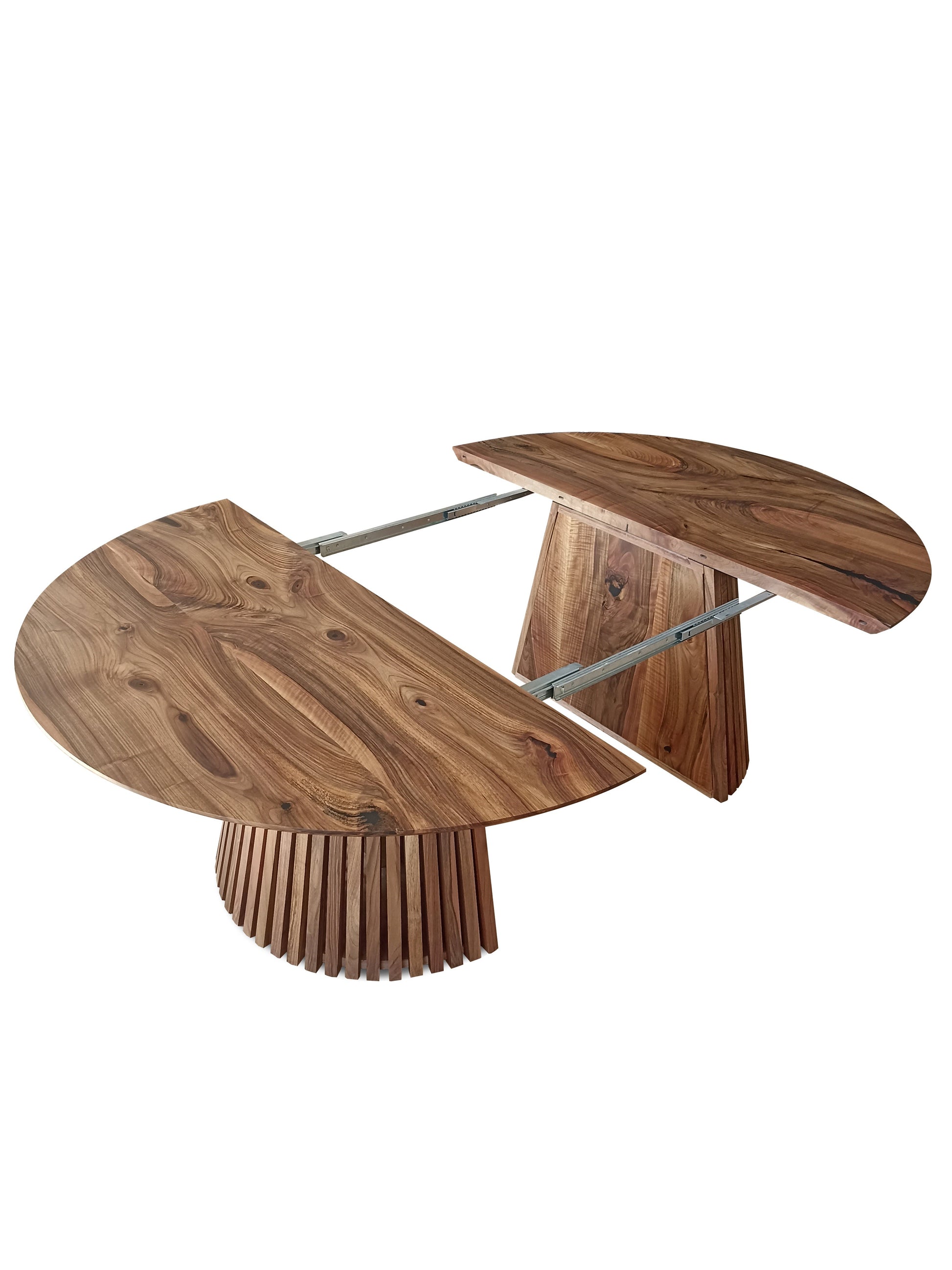 Vivien Extendable Round Walnut Dining Table | S10Home