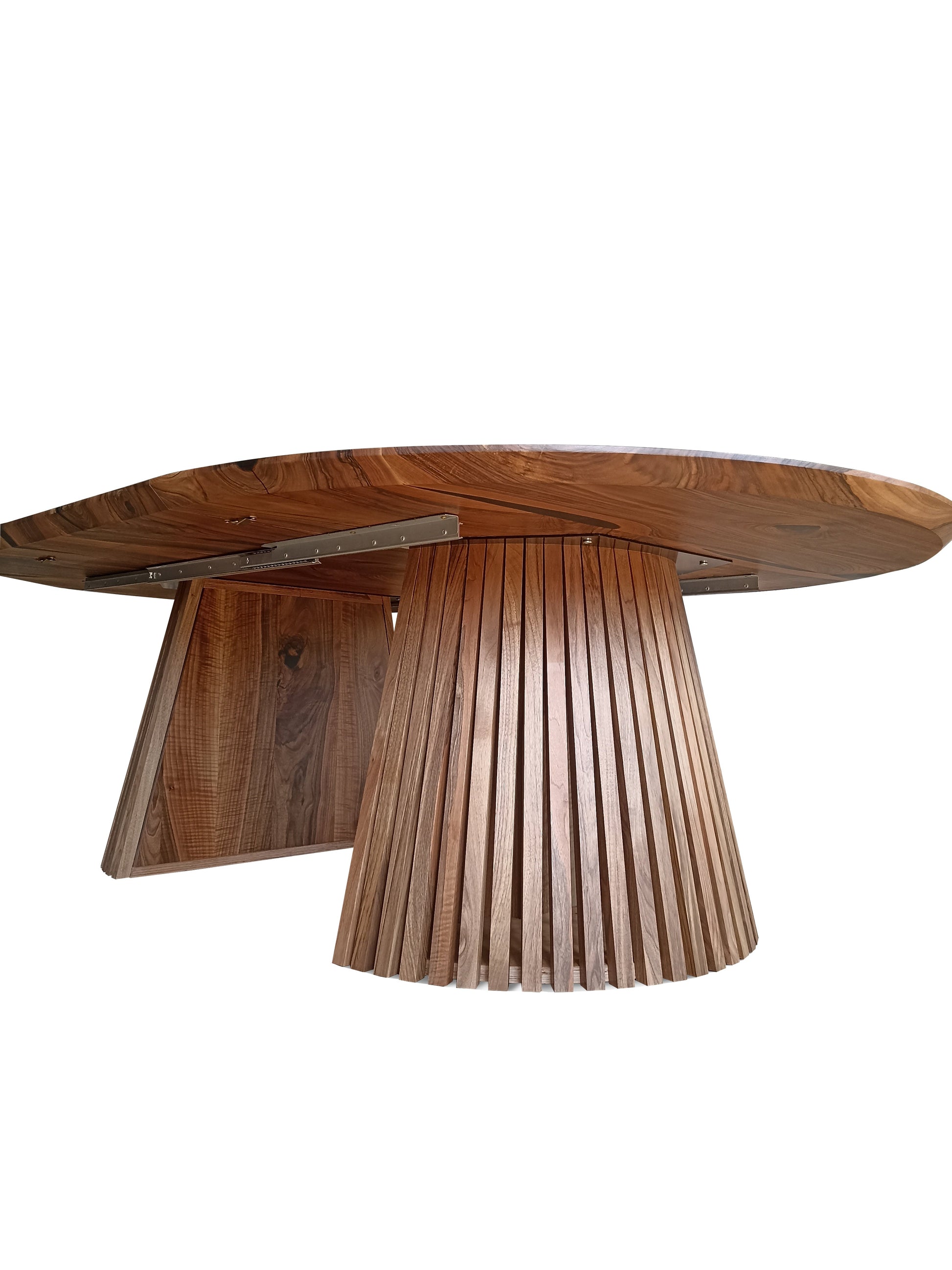 Vivien Extendable Round Walnut Dining Table | S10Home