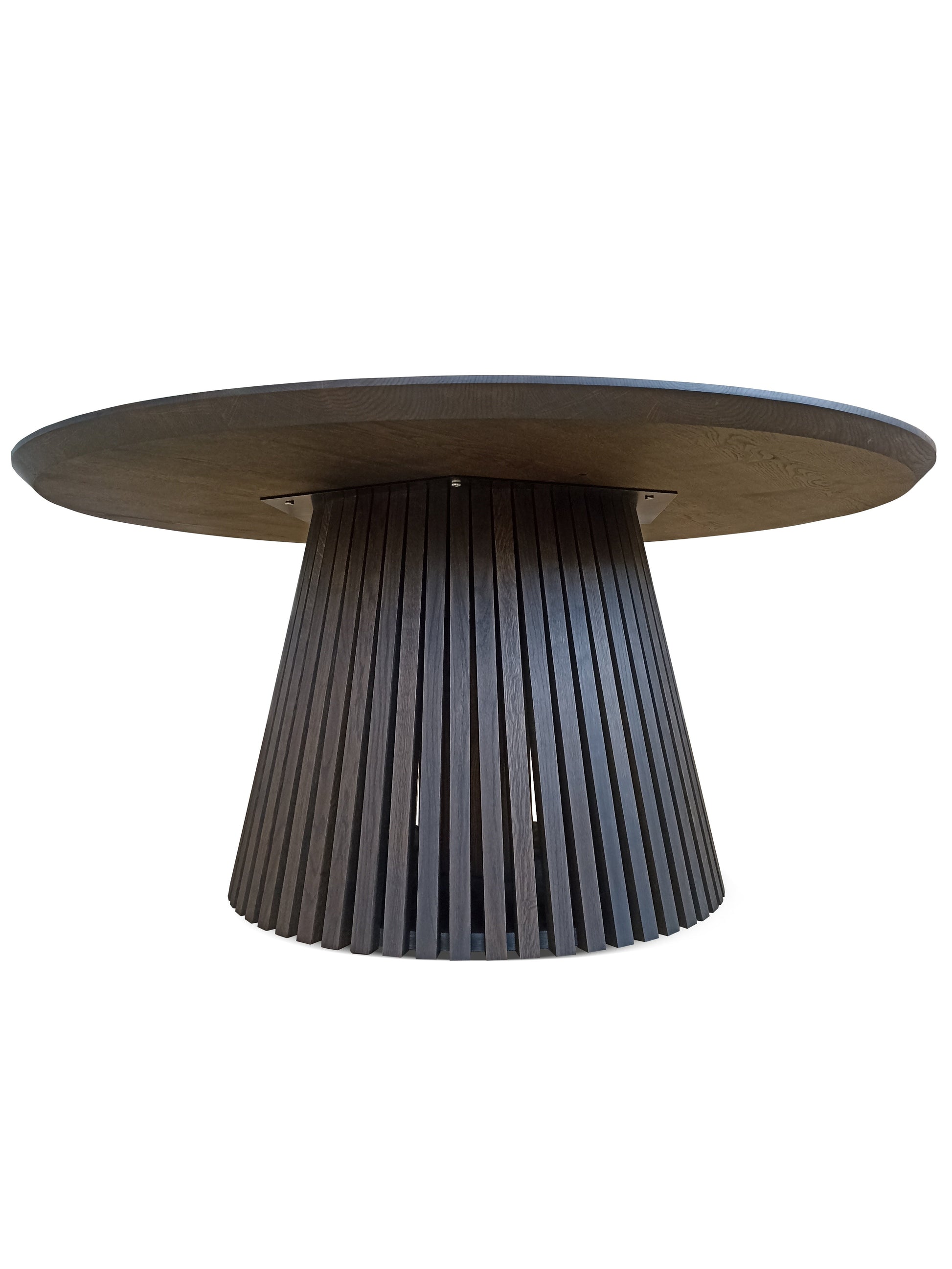 Vivien Round Extendable Dining Table in Charcoal Oak | S10Home