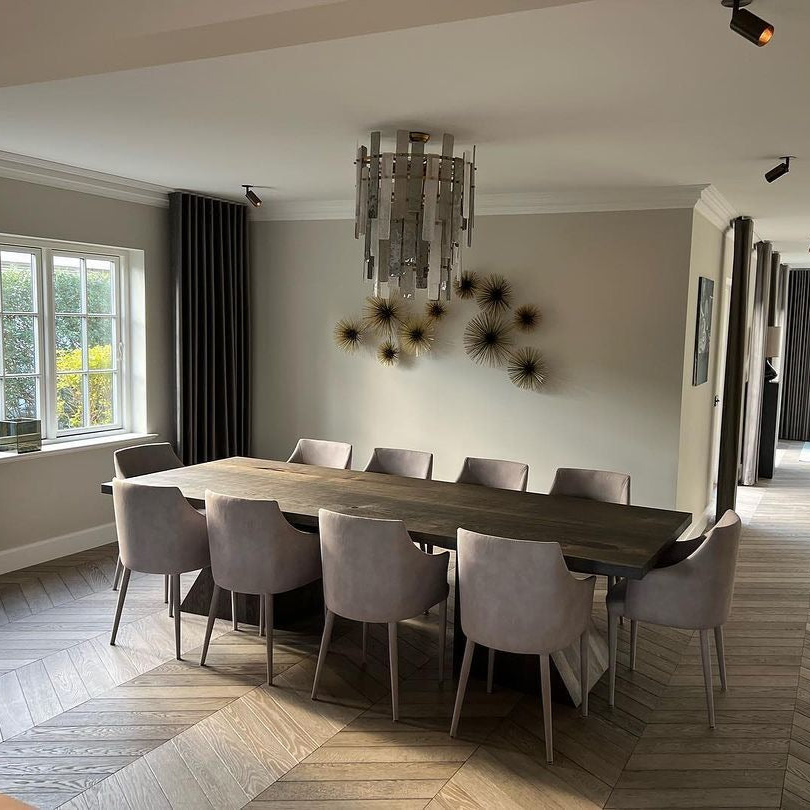 Louis Extending Dining Table in Charcoal Oak | S10Home