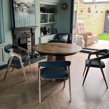 Vivien Extendable Round Walnut Dining Table | S10Home