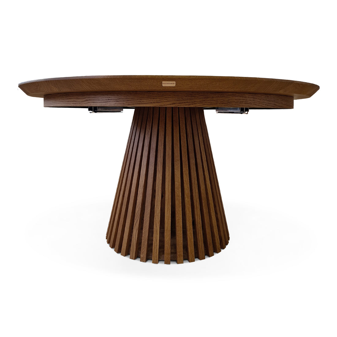 Vivien laajennettava pyöreä ruokapöytä suklaatammilla