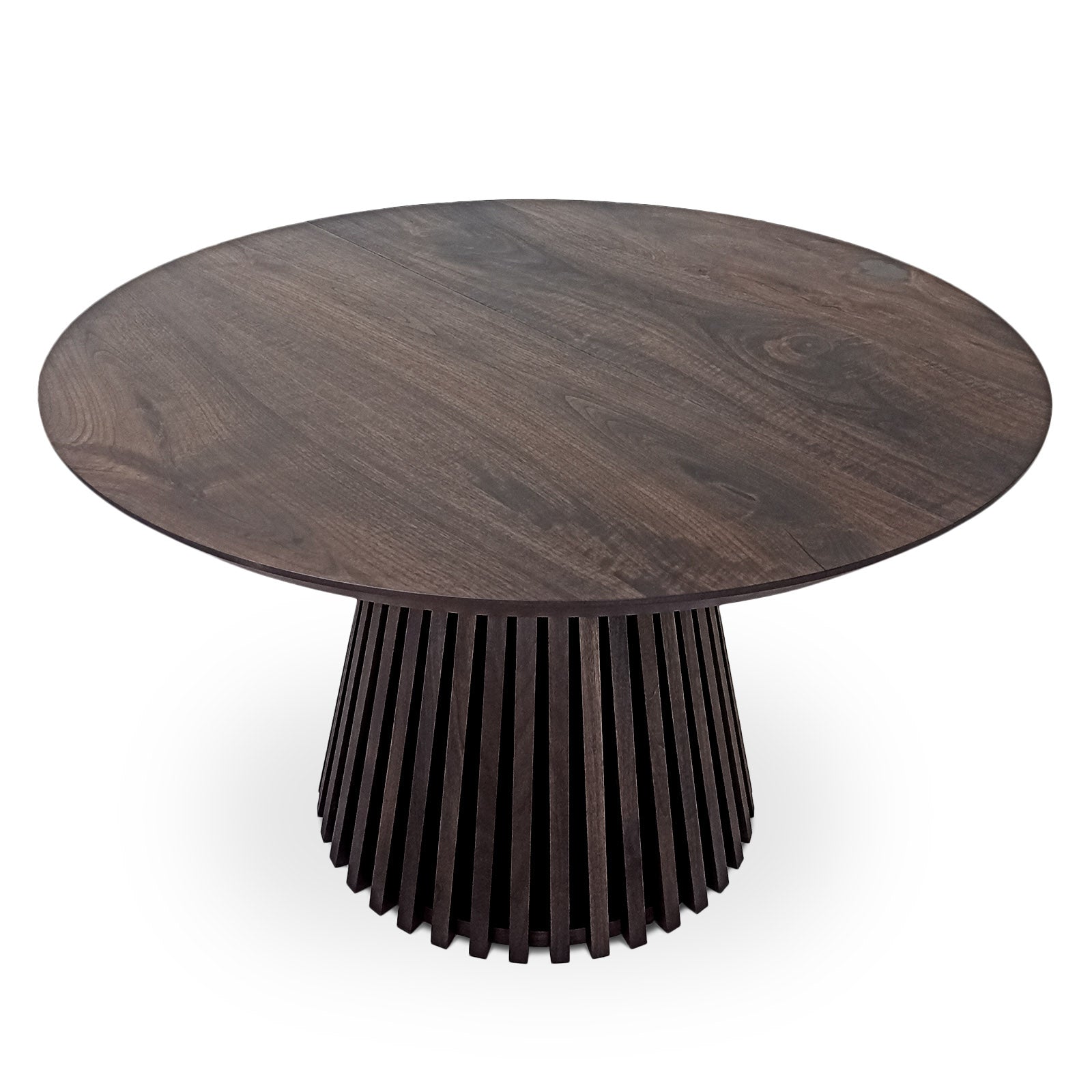 Vivien Extendable Round Dining Table in Charcoal Walnut S10Home