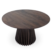 Vivien Extendable Round Dining Table in Charcoal Walnut S10Home