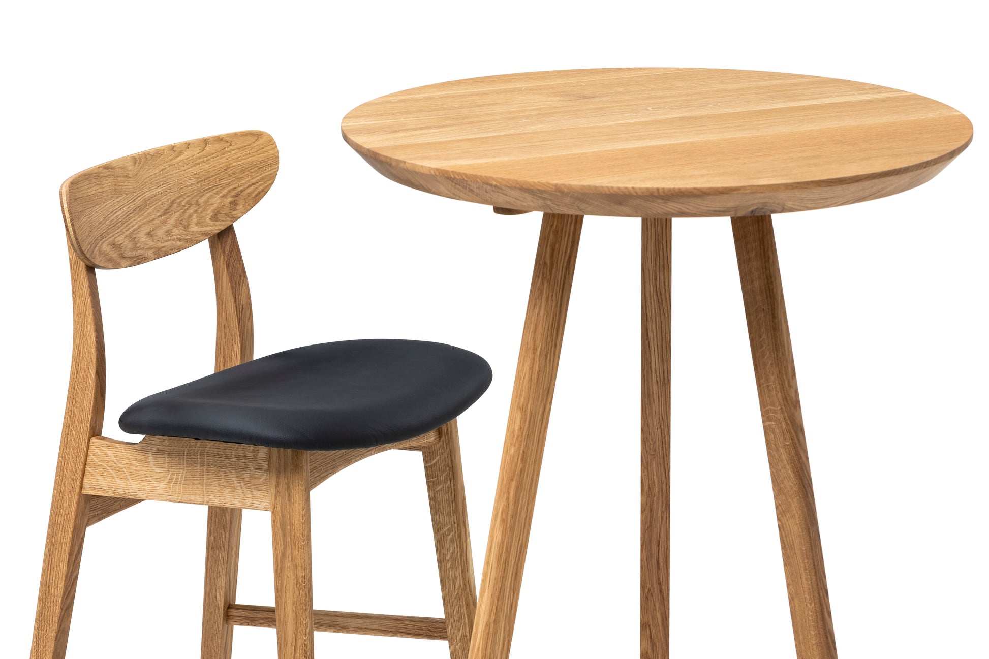 Round Oak Cafe Table | Solid Wood | S10Home