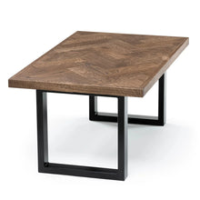 Astrid Herringbone Coffee Table in Chocolate Oak | S10Home