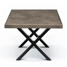 Astrid Herringbone Coffee Table in Charcoal Oak | S10 Home