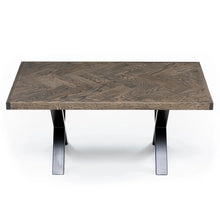 Astrid Herringbone Coffee Table in Charcoal Oak | S10 Home
