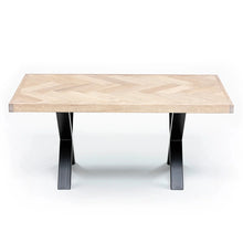 Astrid Herringbone Coffee Table in Cotton Oak | Solid Wood | S10Home