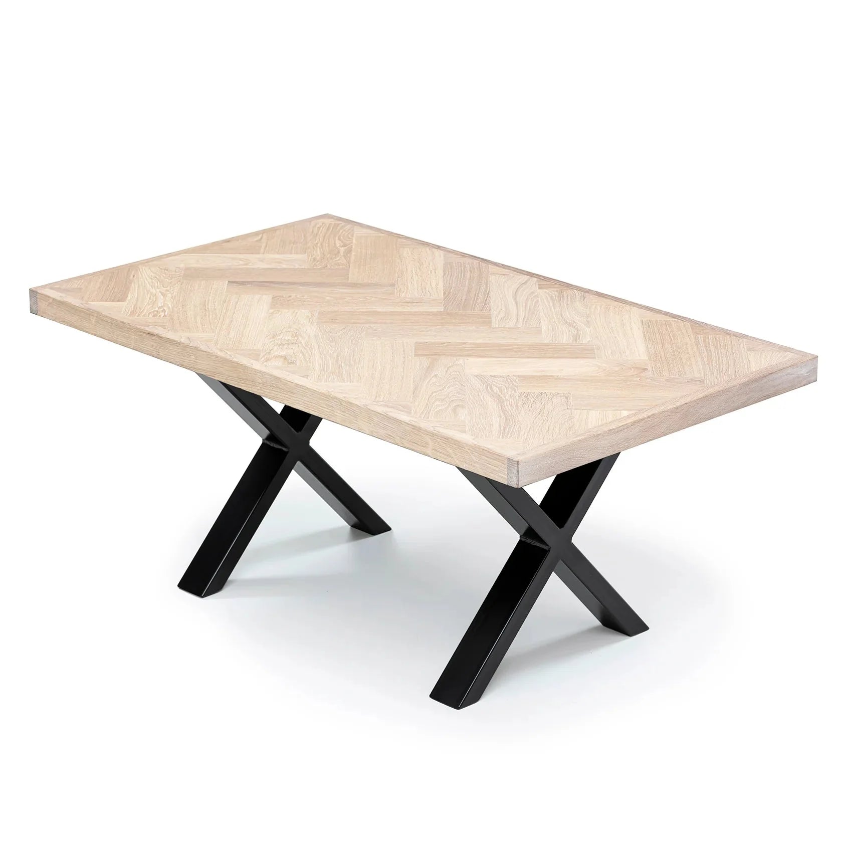 Astrid Herringbone Coffee Table in Cotton Oak | Solid Wood | S10Home