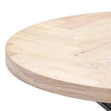 Astrid Round Herringbone Coffee Table in Cotton Oak | S10Home