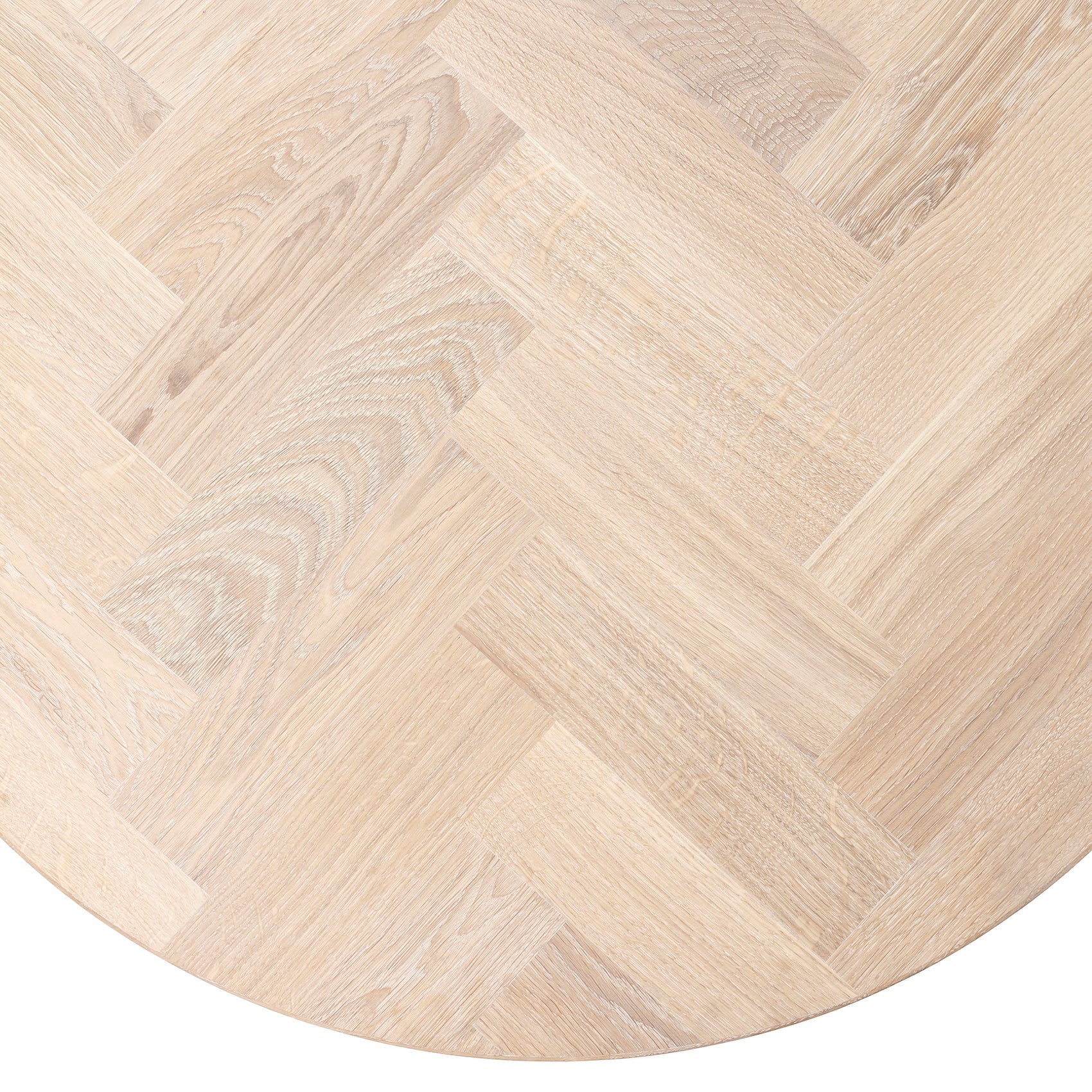Astrid Round Herringbone Coffee Table in Cotton Oak | S10Home