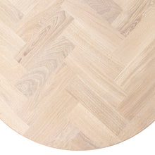Astrid Round Herringbone Coffee Table in Cotton Oak | S10Home