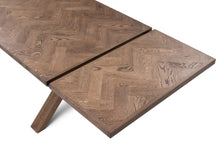 Astrid Extendable Herringbone Dining Table in Chocolate Oak | S10Home