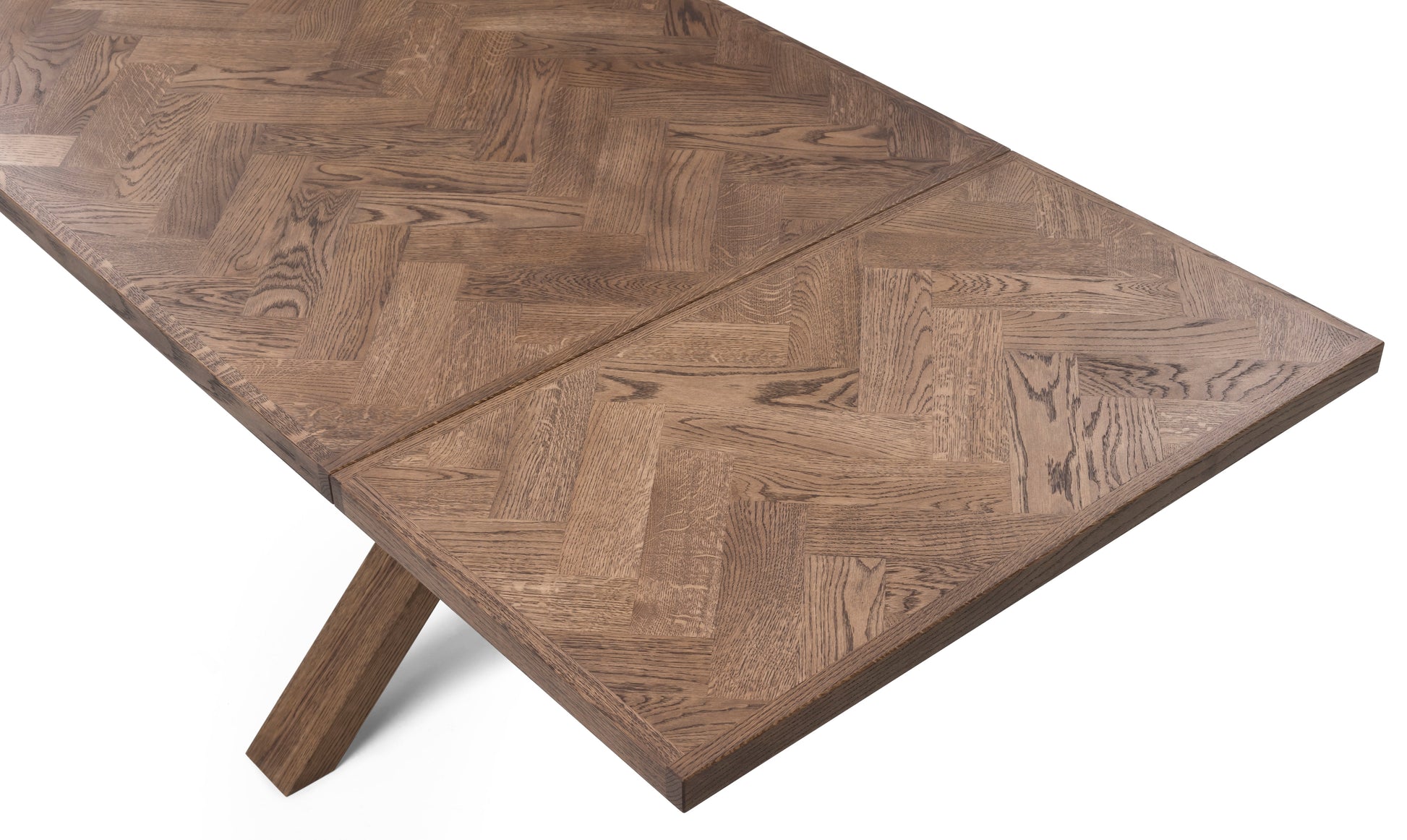 Astrid Extendable Herringbone Dining Table in Chocolate Oak | S10Home