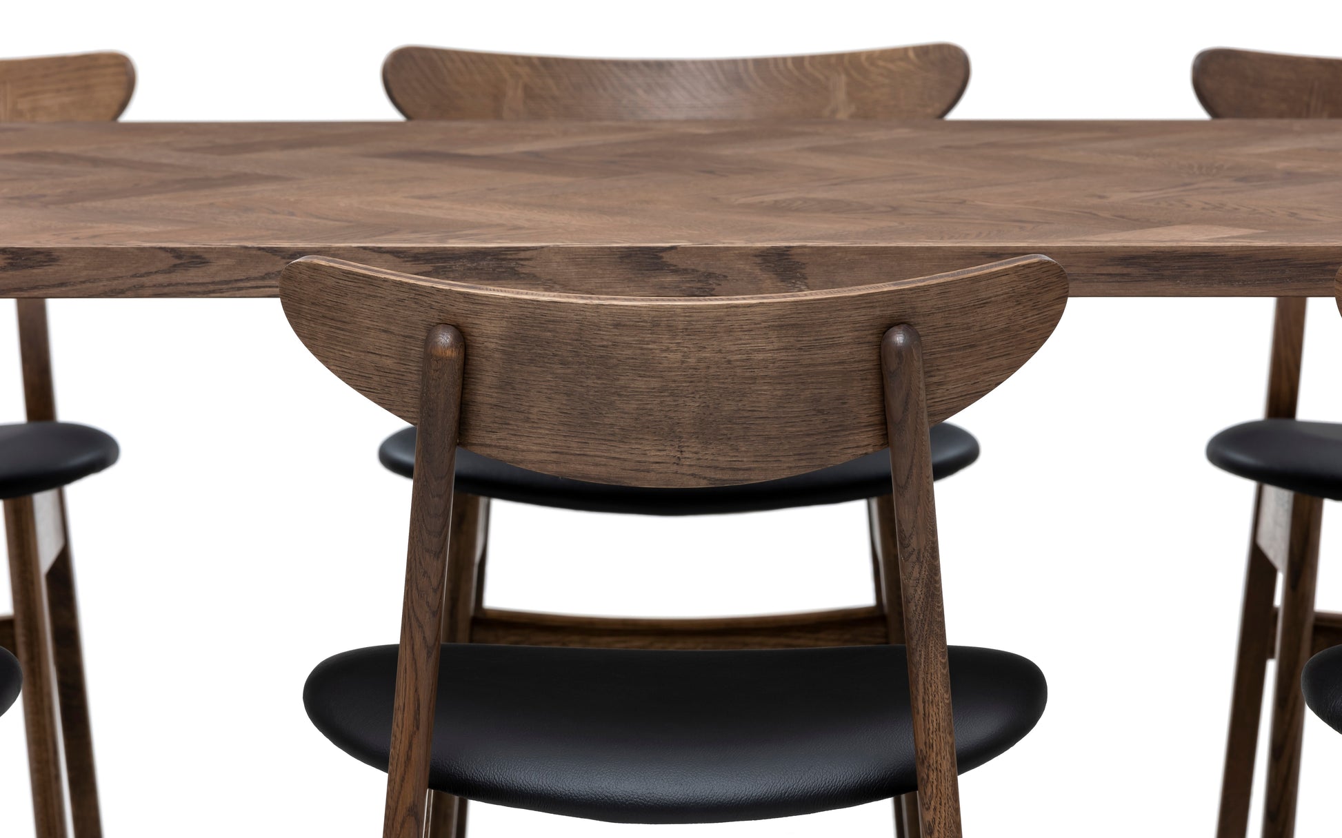 Astrid Extendable Herringbone Dining Table in Chocolate Oak | S10Home