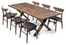 Astrid Extendable Herringbone Dining Table in Chocolate Oak | S10Home