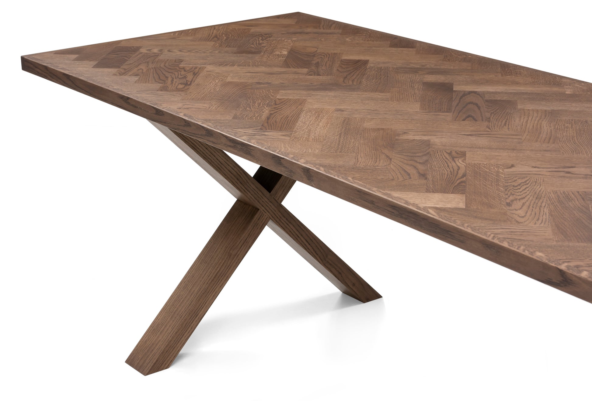 Astrid Extendable Herringbone Dining Table in Chocolate Oak | S10Home