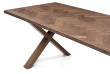 Astrid Extendable Herringbone Dining Table in Chocolate Oak | S10Home