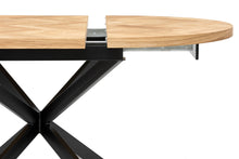 Astrid Extendable Round Herringbone Dining Table |Solid Oak |S10 Home