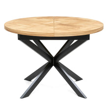 Astrid Extendable Round Herringbone Dining Table |Solid Oak |S10 Home