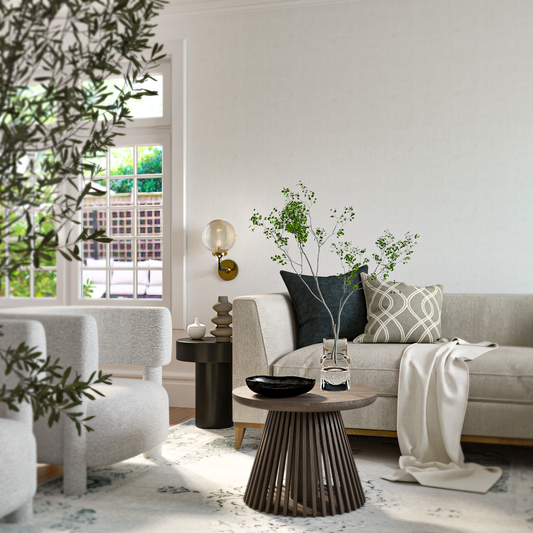 Vivien Round Coffee Table in Chocolate Walnut | S10 home