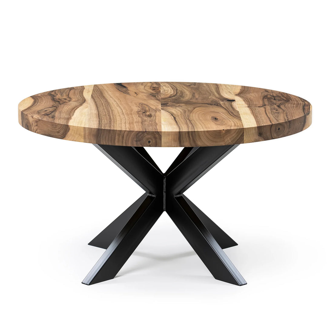 Round Walnut Coffee Table, Natural