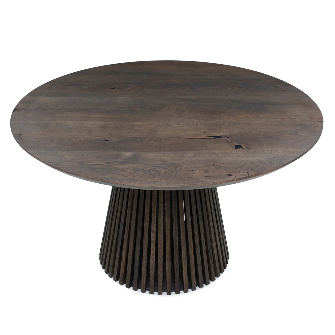 Vivien Round Extendable Dining Table in Charcoal Oak | S10Home
