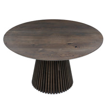 Vivien Round Extendable Dining Table in Charcoal Oak | S10Home