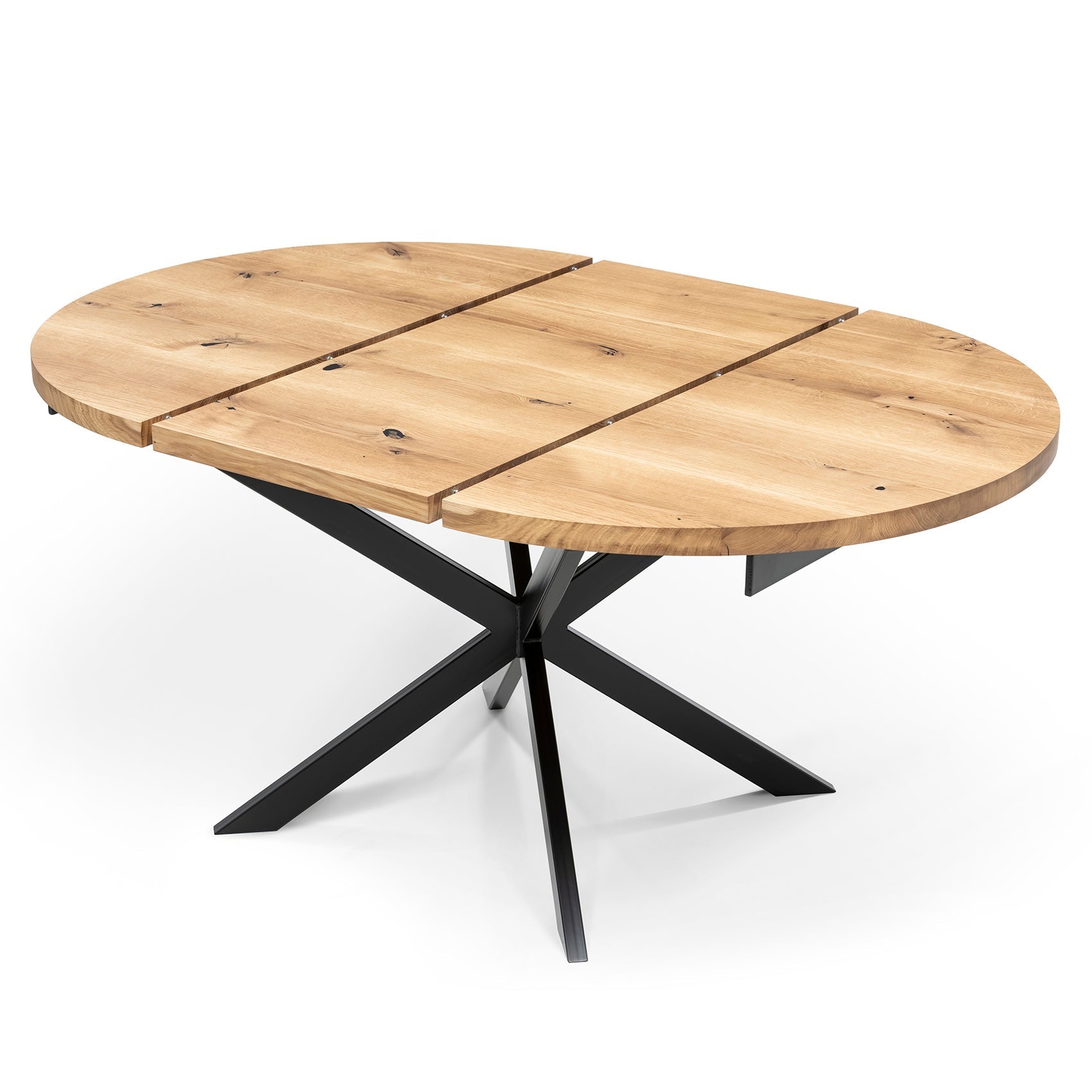 Beatrice Extendable Round Oak Dining Table | Solid Wood | S10Home