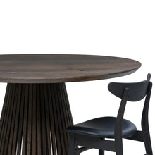 Vivien Round Extendable Dining Table in Charcoal Oak | S10Home