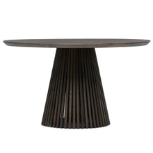 Vivien Round Extendable Dining Table in Charcoal Oak | S10Home