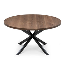 Beatrice Extendable Round Dining Table in Chocolate Oak | S10Home