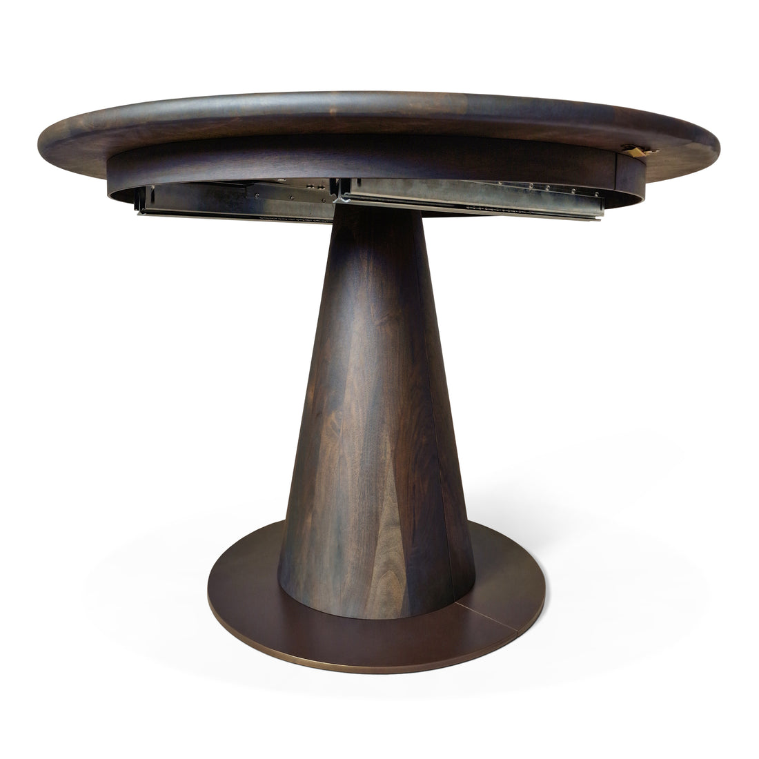 Liana Round Extendable Dining Table in Solid Walnut