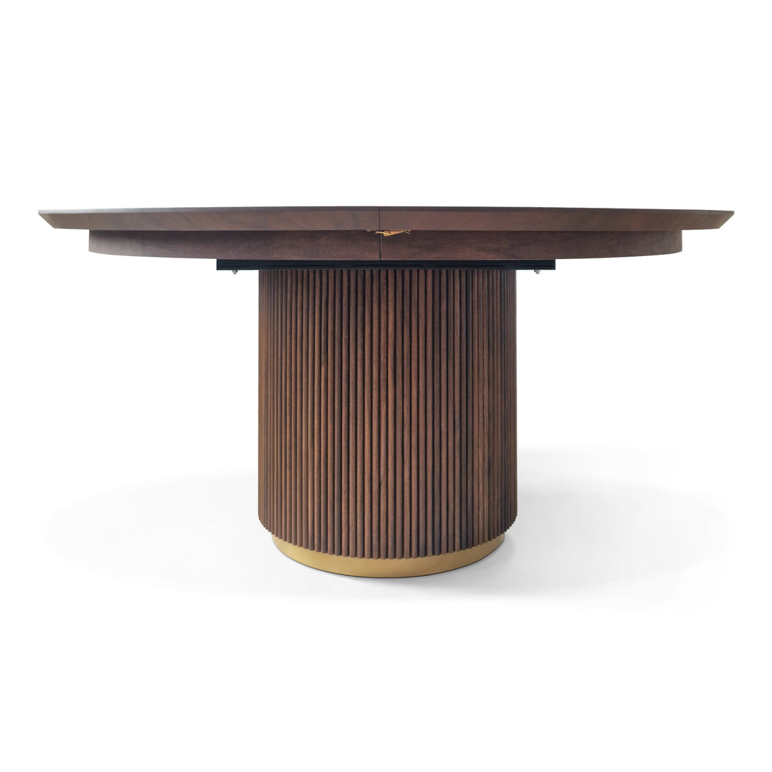 Chiara Extendable Walnut Round Dining Table
