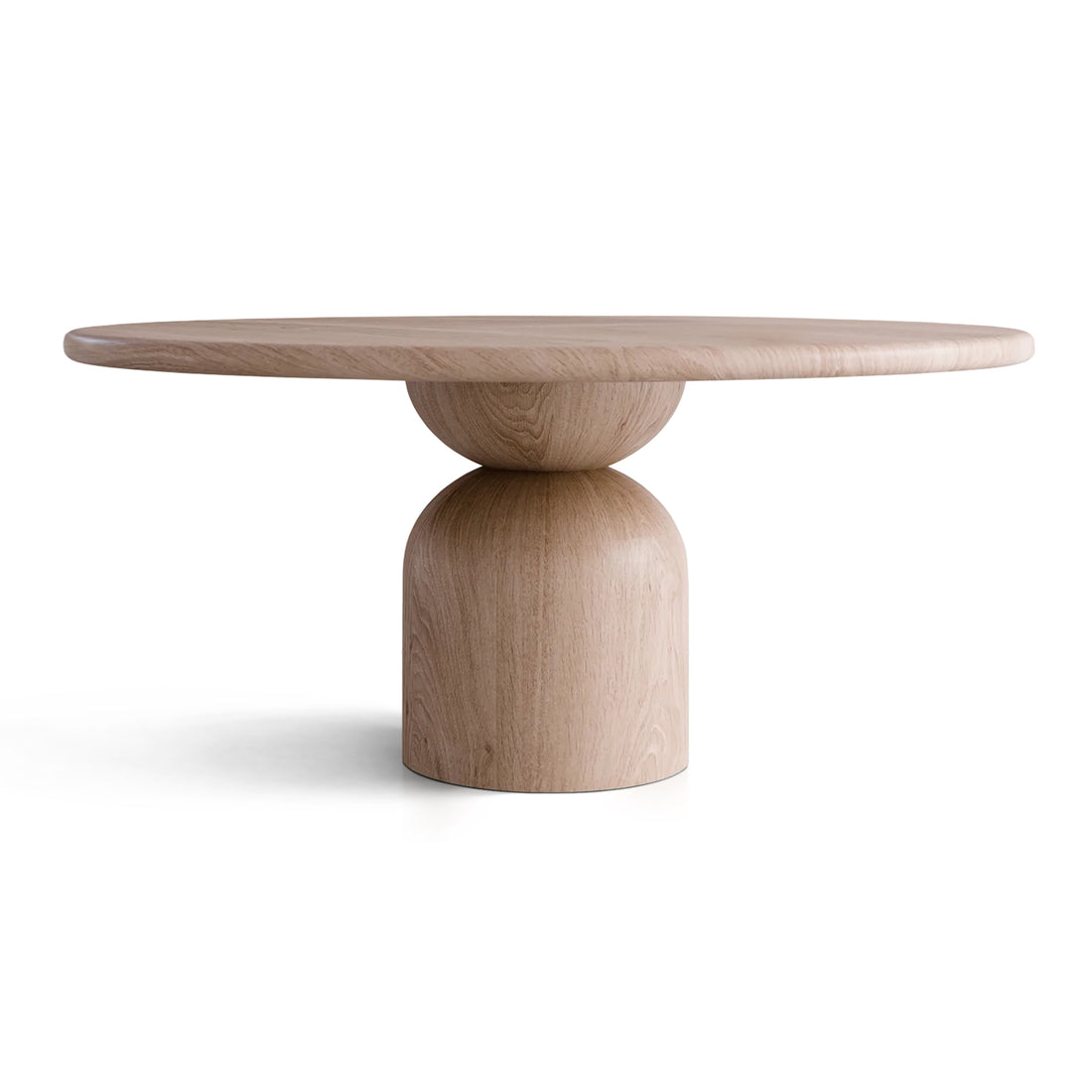 Loulou Oak Round Extendable Dining Table
