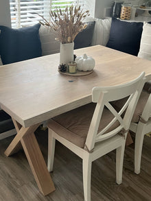Eva Extendable Dining Table in Cotton Oak | Solid Wood | S10Home