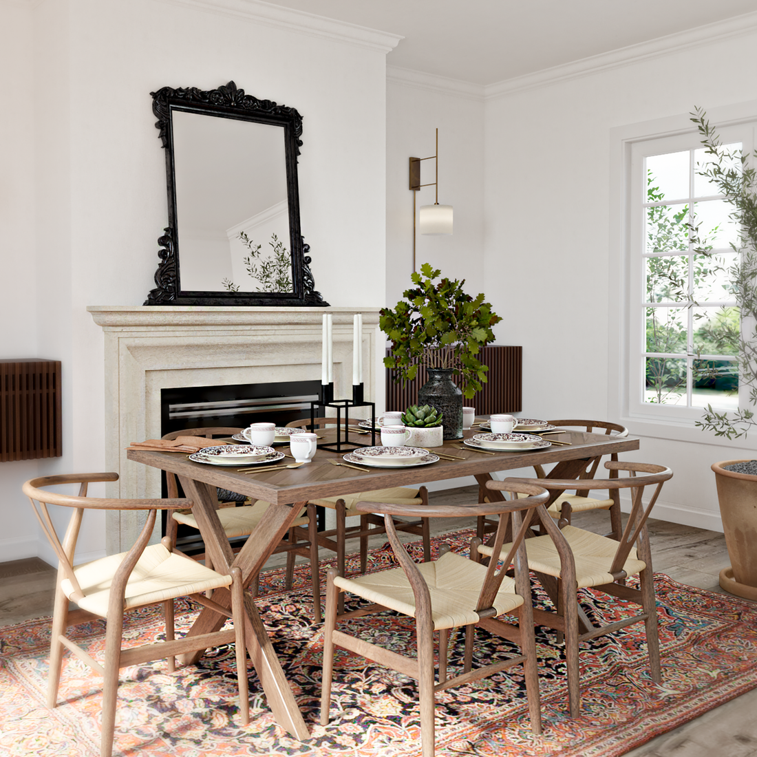 Astrid Extendable Herringbone Dining Table in Chocolate Oak | S10Home