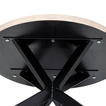 Astrid Herringbone Round Coffee Table in Charcoal Oak | S10Home