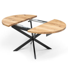 Beatrice Extendable Round Oak Dining Table | Solid Wood | S10Home